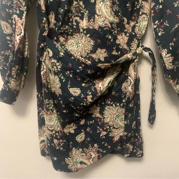 Sezane Capri Mini Dress Black Multi Paisley Size 34 Size US 2 - Picture 4 of 16